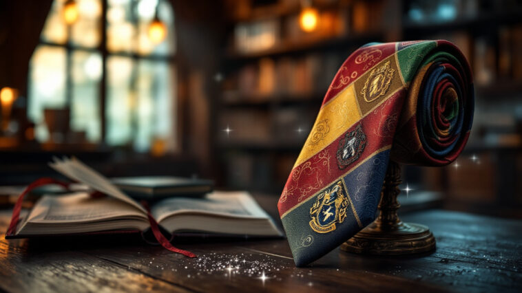 découvrez la cravate harry potter, un accessoire incontournable pour tous les fans de l'univers magique. ajoutez une touche d'élégance et de fantaisie à votre garde-robe tout en affichant votre passion pour la magie. parfaite pour les conventions, les événements thématiques ou simplement pour le quotidien, cette cravate vous transportera directement à poudlard.