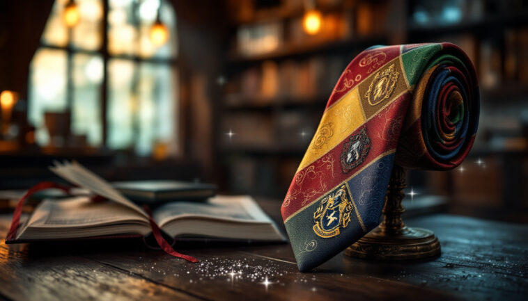 découvrez la cravate harry potter, un accessoire incontournable pour tous les fans de l'univers magique. ajoutez une touche d'élégance et de fantaisie à votre garde-robe tout en affichant votre passion pour la magie. parfaite pour les conventions, les événements thématiques ou simplement pour le quotidien, cette cravate vous transportera directement à poudlard.