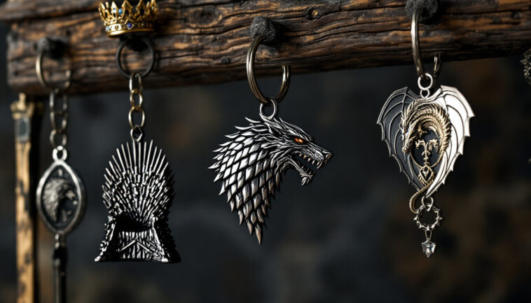 découvrez notre collection de porte-clés game of thrones, l'accessoire parfait pour tous les fans de la série culte. pratiques et stylés, ces porte-clés vous permettront d'afficher votre passion pour l'univers de westeros au quotidien.