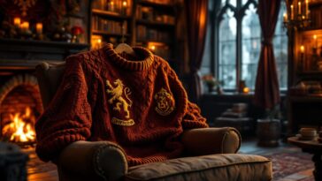 découvrez l'élégance et l'histoire du pull harry potter gryffondor. plongez dans l'univers de poudlard avec ce vêtement emblématique, symbole de courage et d'appartenance à la célèbre maison des gryffondors. explorez son style intemporel et son importance dans le monde magique.
