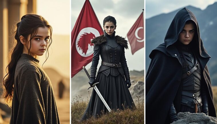découvrez l'évolution fascinante d'arya stark dans game of thrones, symbolisant force et résilience à travers ses épreuves. plongez dans son parcours de jeune fille timide à guerrière redoutable, illustrant la lutte pour la survie et l'identité dans un monde impitoyable.