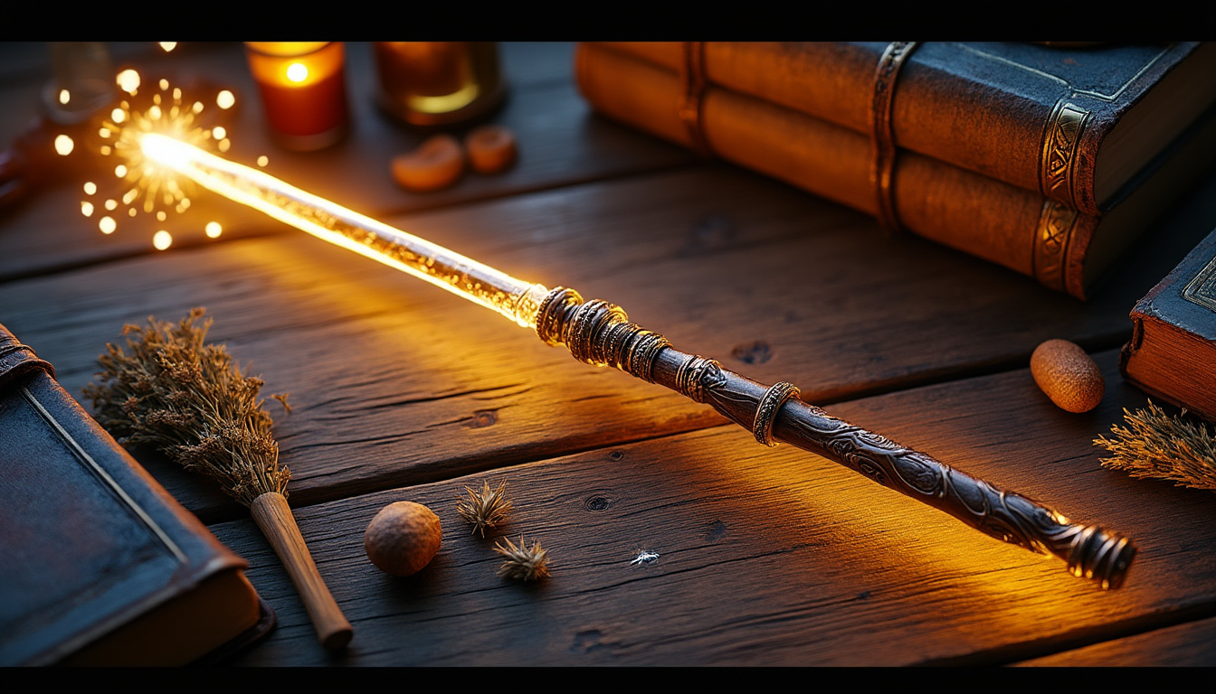 découvrez tout sur la baguette lumineuse de harry potter, un accessoire magique incontournable pour les fans de la saga. parfaite pour jouer ou décorer, elle ajoute une touche d’enchantement à votre univers !