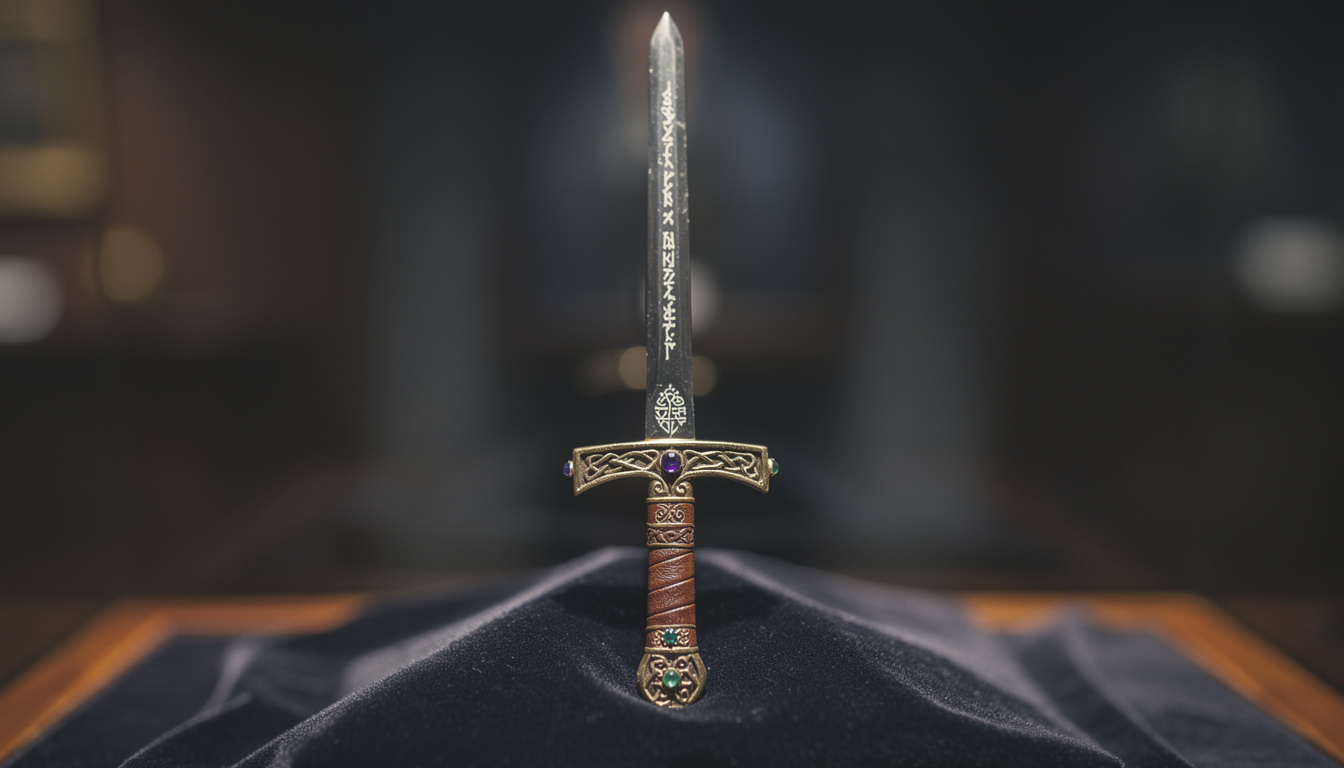 découvrez l'épée miniature excalibur, un symbole mythique captivant les collectionneurs passionnés par l'histoire et la légende.