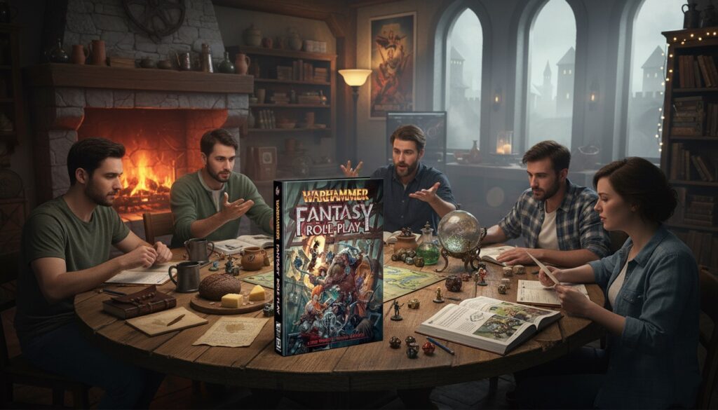 plongez dans warhammer fantasy roleplay, un jeu de rôle intense où vous devez survivre dans un univers impitoyable rempli d’artefacts maudits et de forces chaotiques. explorez, combattez, et déjouez les dangers du chaos.