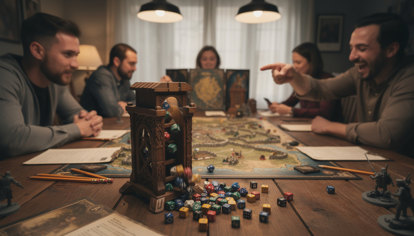 découvrez pourquoi utiliser une tour à dés lors de vos sessions de jeux de rôle (jdr) améliore l'expérience de jeu en garantissant des lancers équitables et en ajoutant une touche ludique à vos parties.